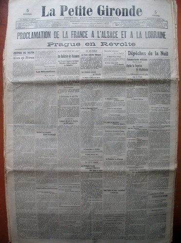 Ww1 proclamation alsace et - a, l'alsace