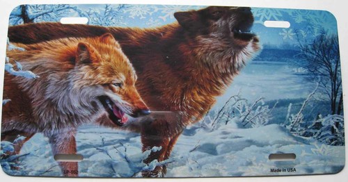 Plaque auto usa loup - ,