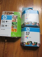 TWO HP56 Black & TWO HP57