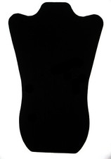 PRESENTOIR PLAT POUR BIJOUX COLLIER VELOURS NOIR 36 x 22