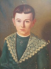 Huile sur toile XIX Portrait