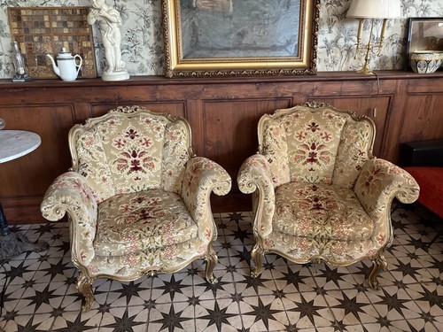 Paire fauteuils rococo - fauteuils, bois