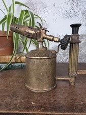 Antique Max Sievert Brass Blowtorch Stockholm Sweden 0.4L Benzoline Fuel c1910