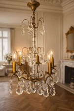 Lustre ancien à pampilles en