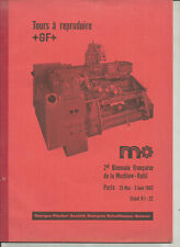 GEORGES FISCHER SWISS MACHINE TOOL LATHE TO REPRODUCE 1962 / catalogue brochure