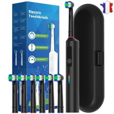 Brosse a Dent Electrique Rotative Intelligente Sans Fil 6 Tetes de Rechange