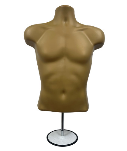 Male torso mannequin - -, bronze
