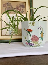 Grand Cache pot octogonal Raynaud Limoges modèle Dioraflor