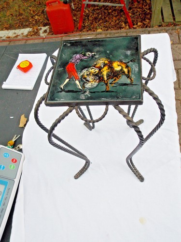 Ancien porte plante fer forge - plante,