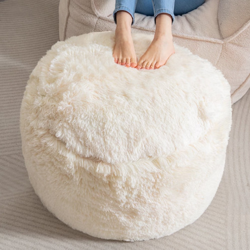Round faux fur - round,