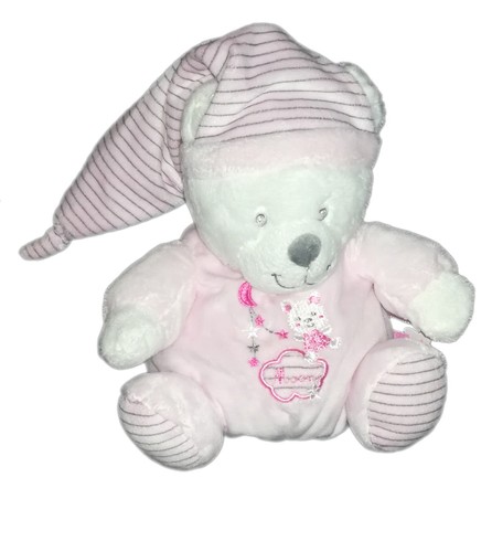 Peluche doudou ours - , rose