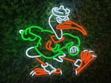 20x19 Inch Miami Hurricanes Sebastian Large Flex LED Neon Sign Adjustable Light