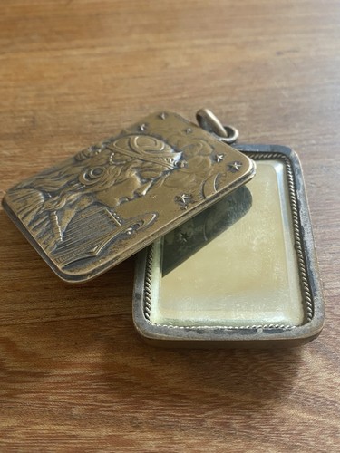 Ancien miroir pendentif - miroir, ,art