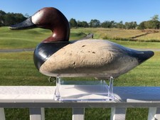 CR. 1940's PAUL GIBSON CANVASBACK DUCK DECOY, HAVRE DE GRACE, MD - HL BRAND
