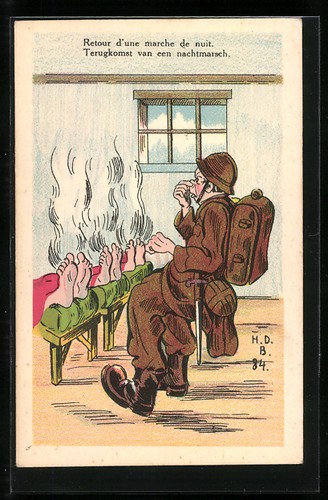 Carte postale artiste soldat - carte, d'artiste
