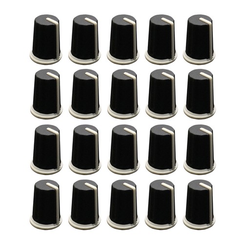 20pcs noir rotatif bouton - 20pcs, eq