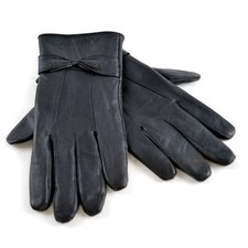 Noir gants cuir chaud