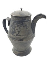 RARE 19TH CENTURY PENNSYLVANIA TIN TOLEWARE ORIGINAL COFFEE POT  