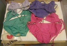 maillots de bains vintage violet parme rose vert  tailles 40/42/44