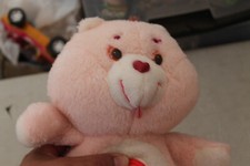 BISOUNOURS +/- 35cm, BIG PINK TOP, CARE BEARS, CHEER BEAR YEAR 1983
