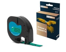 Ruban S0721640 91204 pour DYMO Letratag compatible noir sur fond vert x 1 pour