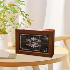 Boîte à bijoux en bois, vitrine Vintage pour cadeaux, artisanat de comptoir