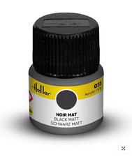 Heller 33 - Matte Black Acrylic Paint 12ml - Model Making & Model