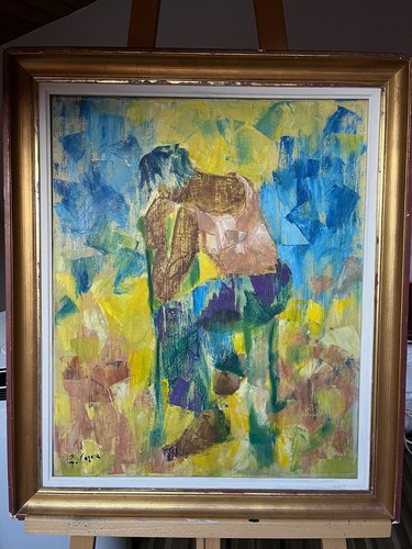 Tableau huile sur toile - , cornu