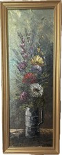 Bouquet de Fleurs - Huile sur toile. Signature à déchiffrer