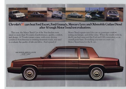 1981 dodge aries - k, coupe