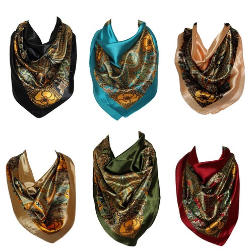Motif floral foulard satin - floral,