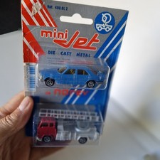 2 NOREV MINI JET  volvo f 89 + mercedes 280 se , vintage neuves sous blister N°1