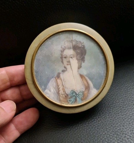 Tabatiere ancien portrait - tabatiere,