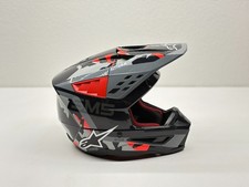 Alpinestars SM5 Motocross Helmet Black Grey Red DOT FMVSS 218 Dirt Bike