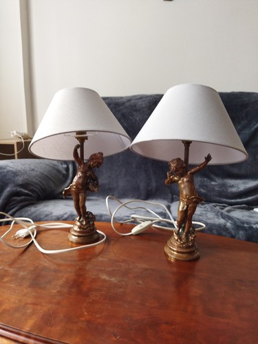 Ancienne paire lampe en - ancienne,