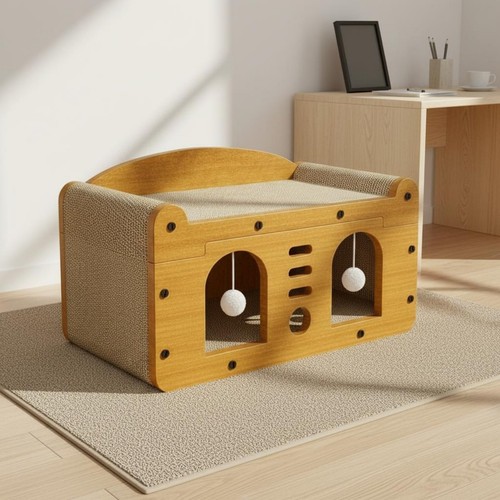Maison griffoir chat - chat, design