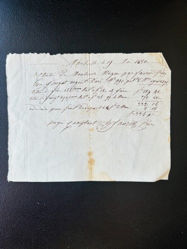 Manuscrit 1820 marseille - manuscrit,