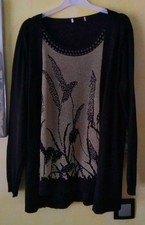 Pull chaud noir à motifs Taille 40 femme