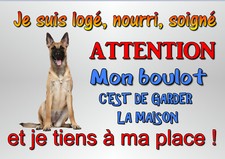 plaque attention chien