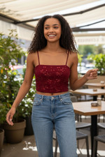 Superbe bustier rouge avec