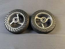 Rare GoPed 3 Spoke Engine Trix Wheels With Tires For Go Ped Gas Scooters