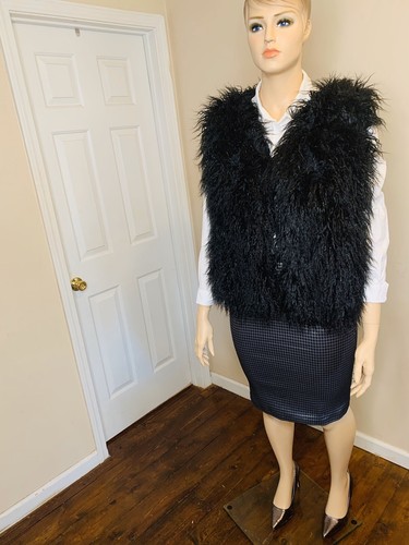 Furry vest jacket sleeveless - vest,