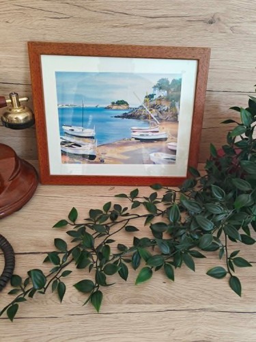 Tableau marine barques sur - tableau,