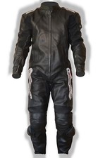 § DESTOCKAGE § COMBINAISON MOTO CUIR PISTE OU ROUTE NOIR  TAILLE L