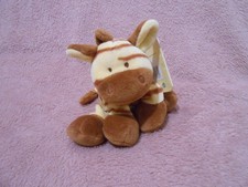 Doudou zèbre marron jaune