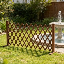 Clôture en bois rétractable
