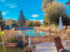 10M Clôture Ganivelle Châtaignier hauteur 1M20 écart 4-5cm ; Livraison France