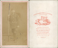 Truchelut, Paris, Man in Military Uniform, Backbag and Rifle in Hand, here
