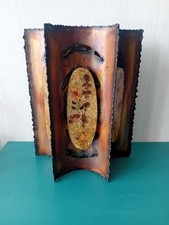 Antique sconce, vintage Accolay design light fixture floral decor - works