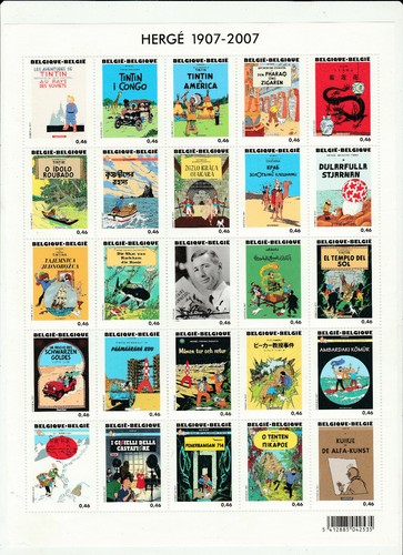 Herge tintin timbres - tintin,